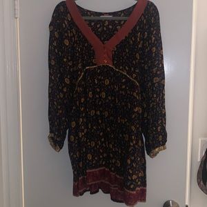 Billabong x Elle Boho Floral Long Sleeve Dress